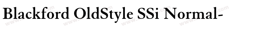 Blackford OldStyle SSi Normal字体转换